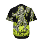 Halloween Mummy Print Men's Baseball Jersey