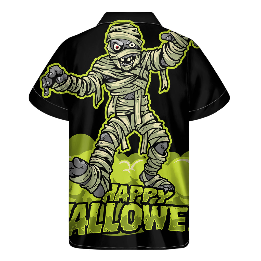 Halloween Mummy Print Men's Short Sleeve Shirt