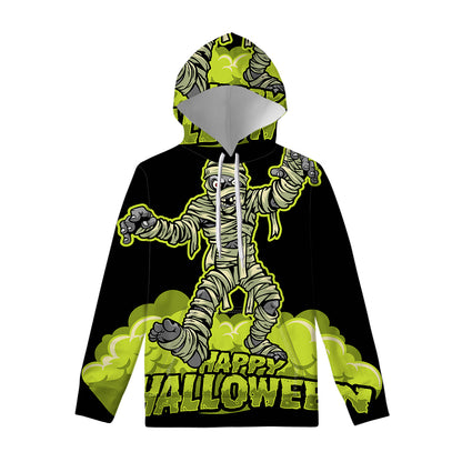 Halloween Mummy Print Pullover Hoodie