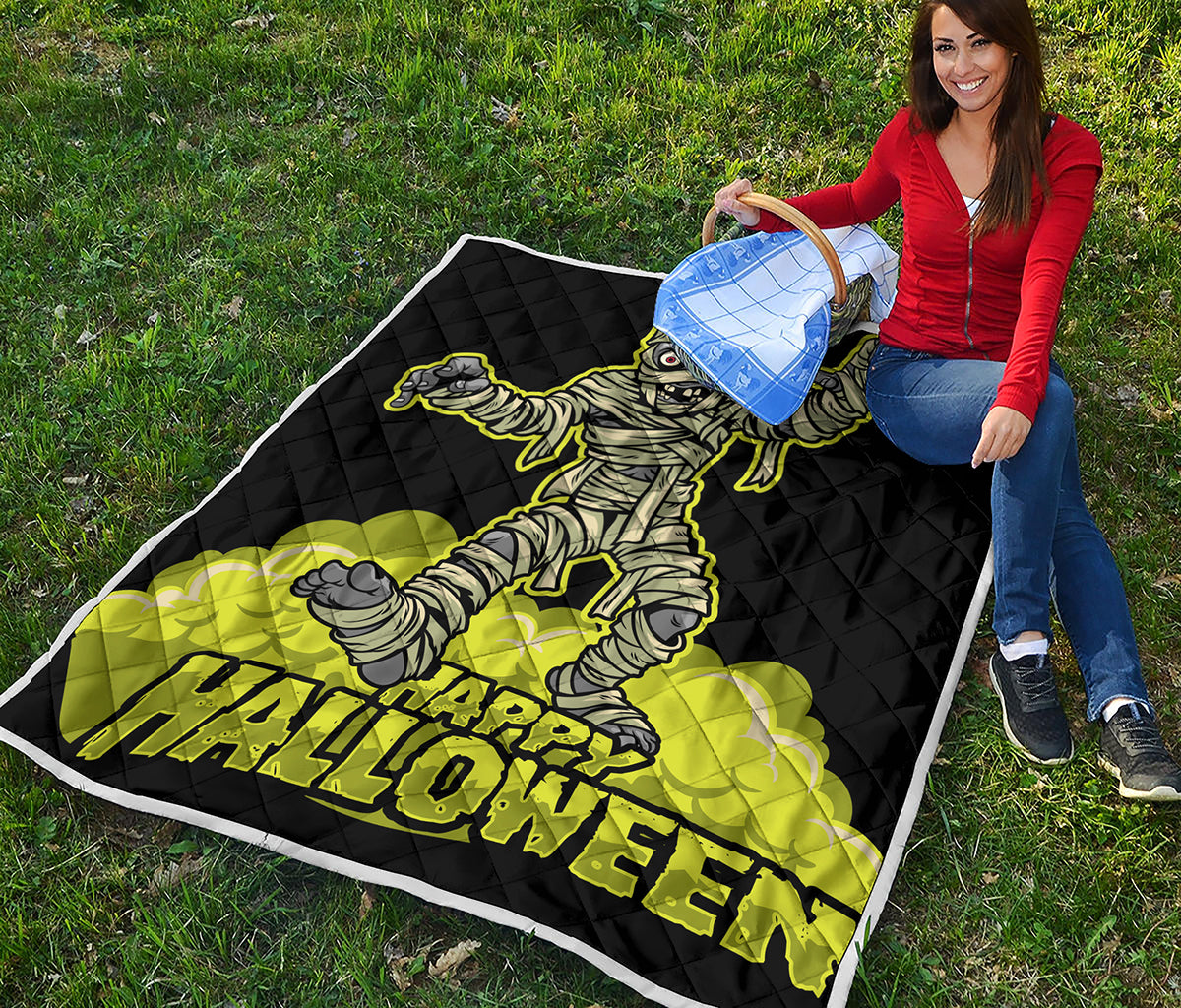 Halloween Mummy Print Quilt