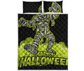 Halloween Mummy Print Quilt Bed Set