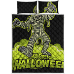 Halloween Mummy Print Quilt Bed Set