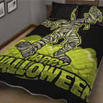 Halloween Mummy Print Quilt Bed Set