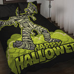 Halloween Mummy Print Quilt Bed Set