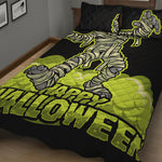 Halloween Mummy Print Quilt Bed Set