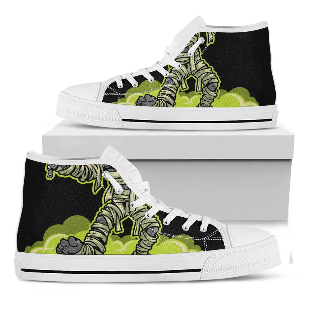 Halloween Mummy Print White High Top Shoes