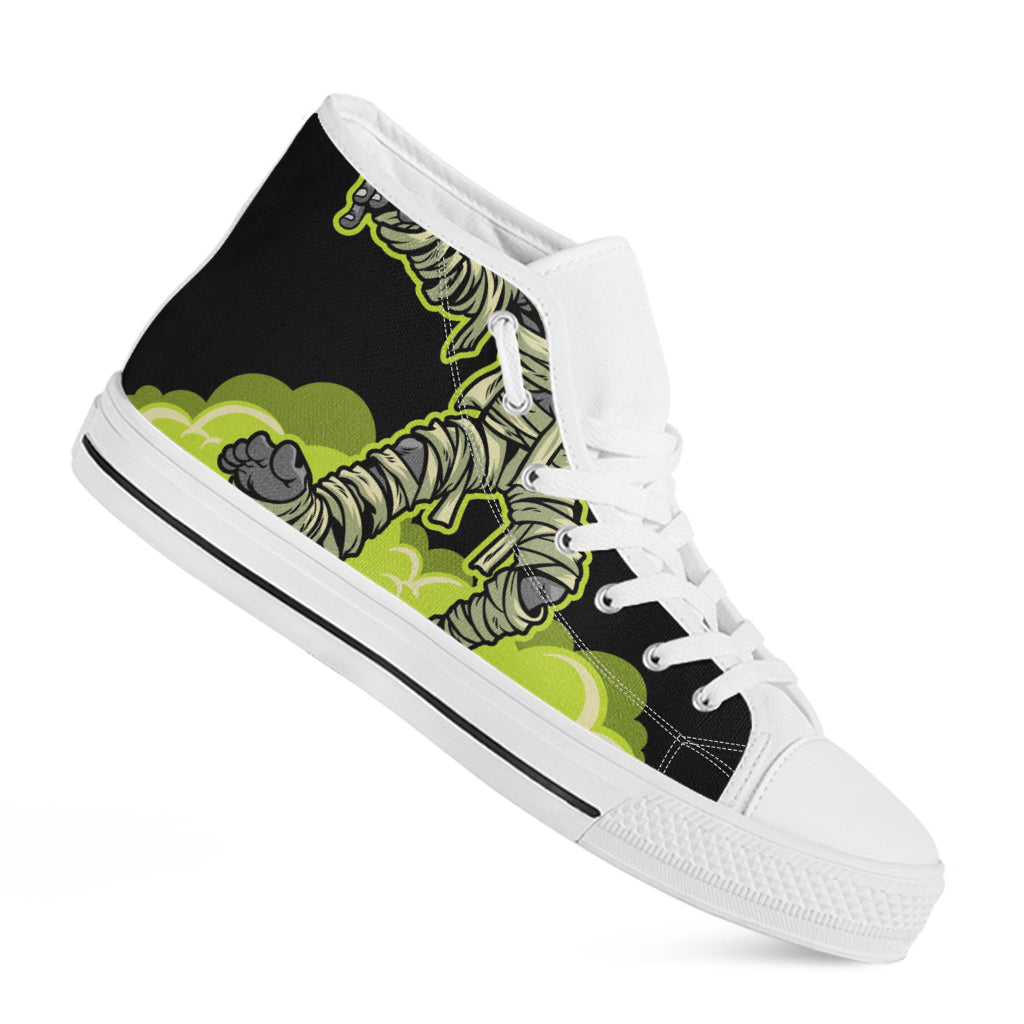 Halloween Mummy Print White High Top Shoes