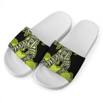 Halloween Mummy Print White Slide Sandals