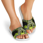 Halloween Mummy Print White Slide Sandals