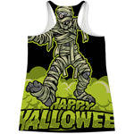 Halloween Mummy Print Women's Racerback Tank Top