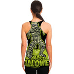 Halloween Mummy Print Women's Racerback Tank Top