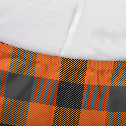 Halloween Orange Buffalo Check Print Sofa Cover