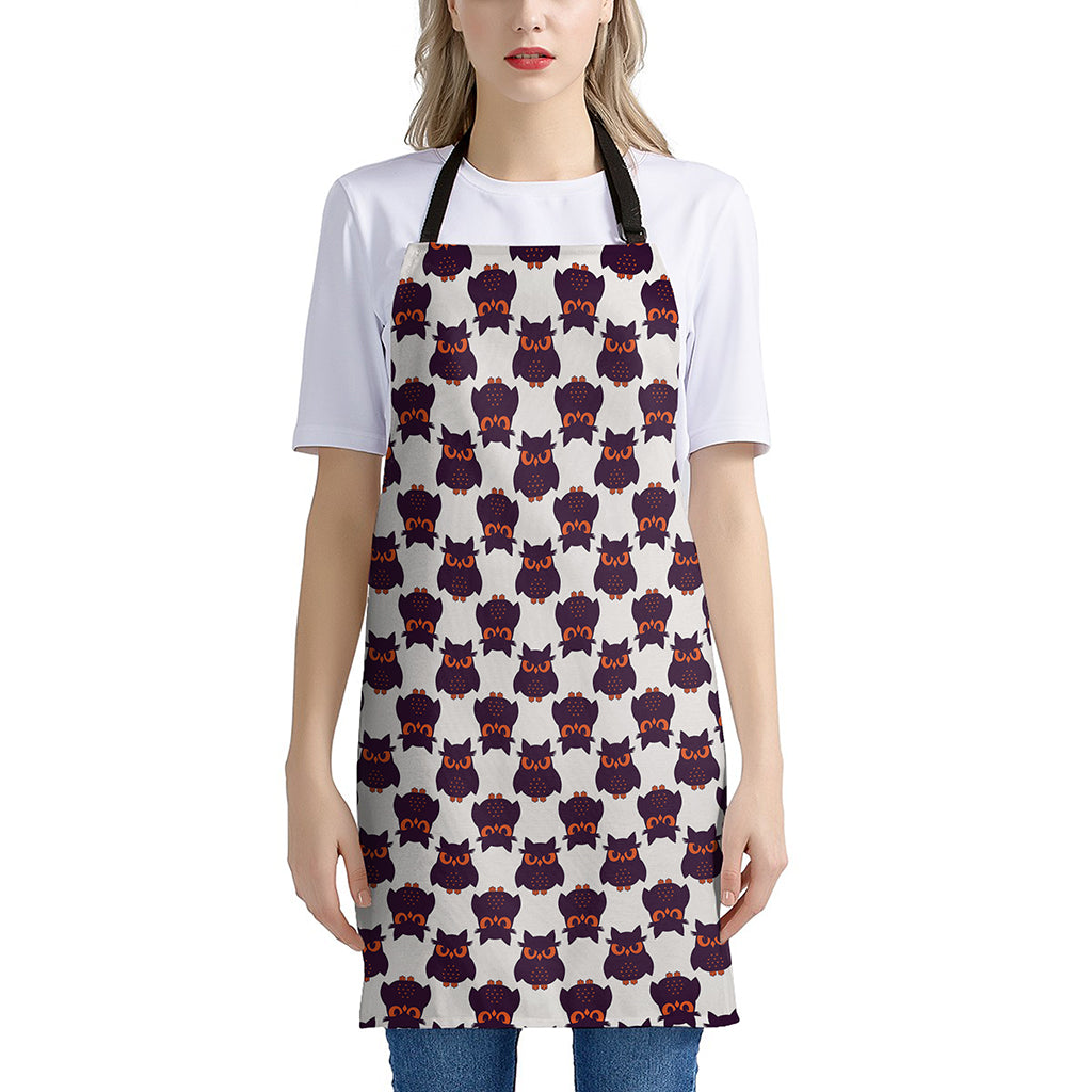 Halloween Owl Pattern Print Apron