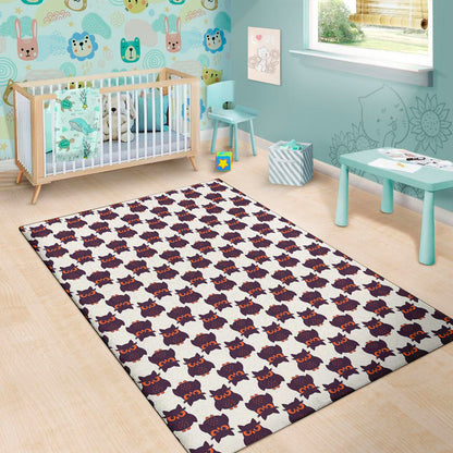 Halloween Owl Pattern Print Area Rug