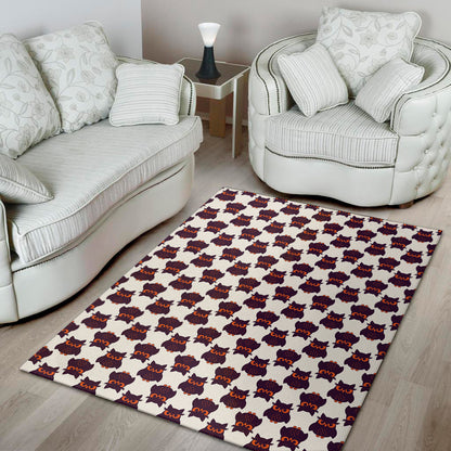 Halloween Owl Pattern Print Area Rug