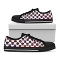Halloween Owl Pattern Print Black Low Top Sneakers