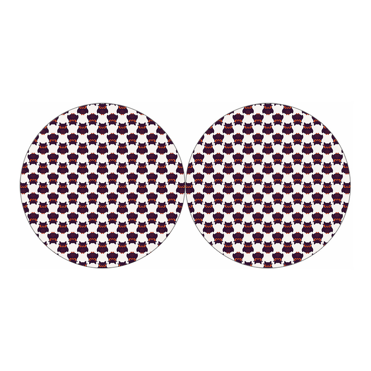 Halloween Owl Pattern Print Car Coasters