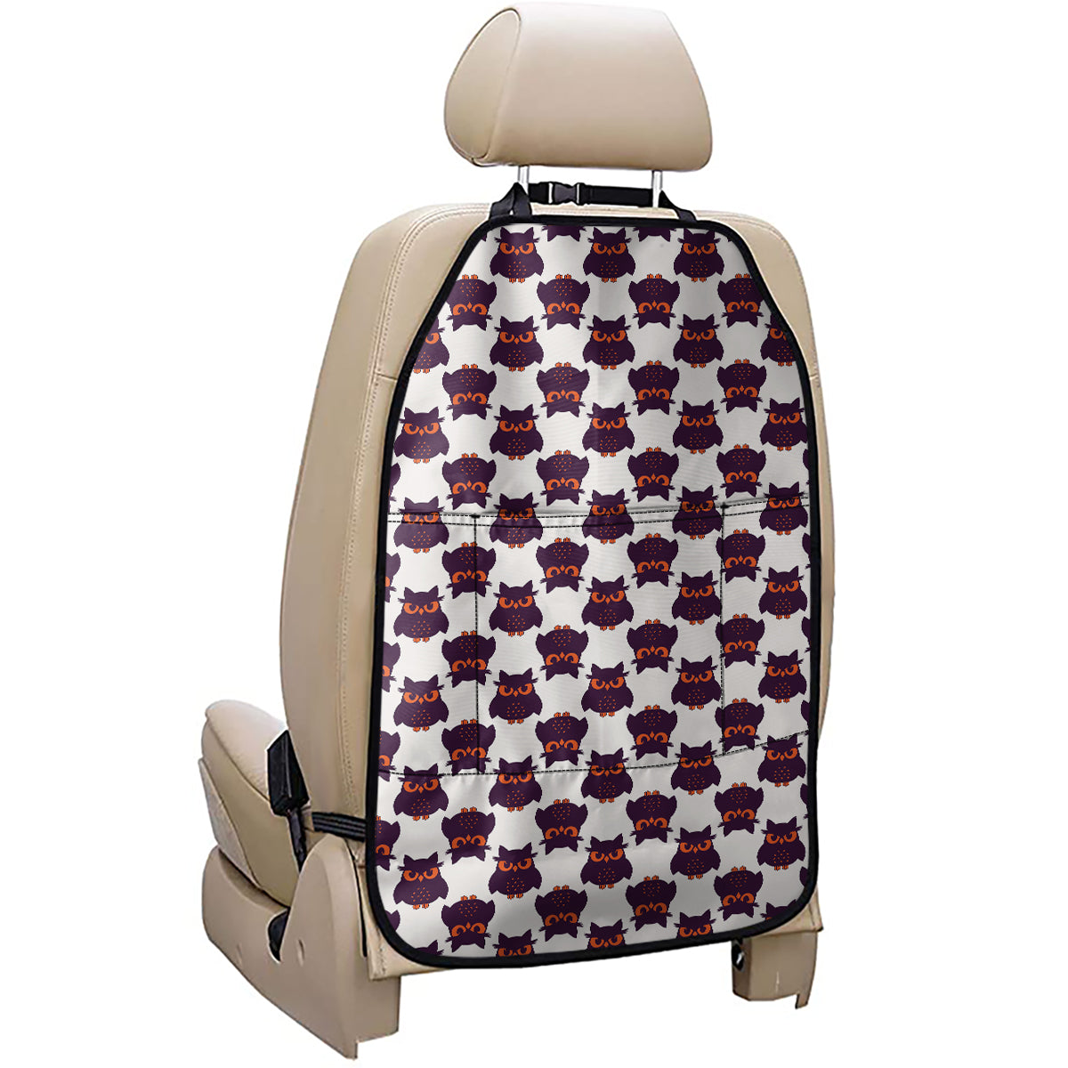 Halloween Owl Pattern Print Car Seat Organizers
