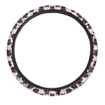 Halloween Owl Pattern Print Car Steering Wheel Cover