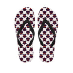 Halloween Owl Pattern Print Flip Flops