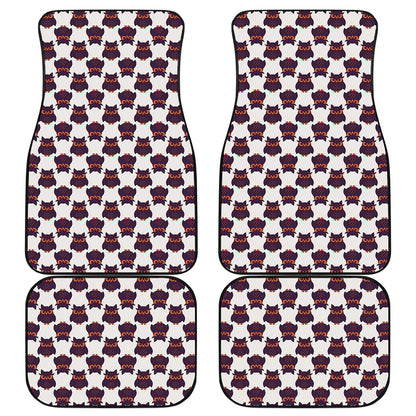 Halloween Owl Pattern Print Front and Back Car Floor Mats