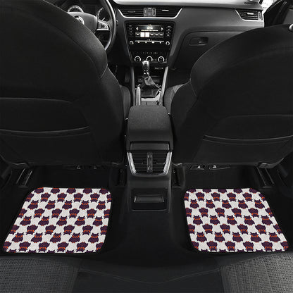 Halloween Owl Pattern Print Front and Back Car Floor Mats