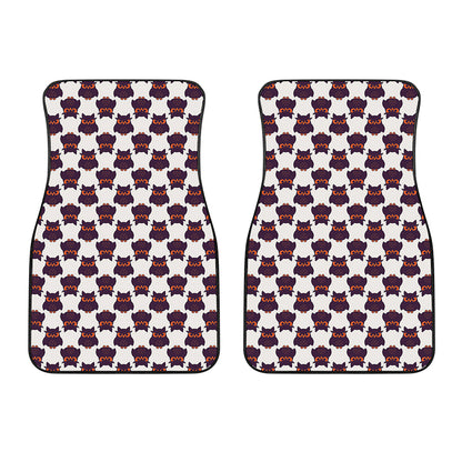 Halloween Owl Pattern Print Front Car Floor Mats