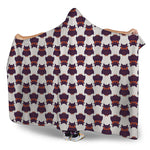 Halloween Owl Pattern Print Hooded Blanket