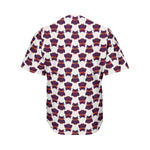 Halloween Owl Pattern Print Men's Baseball Jersey