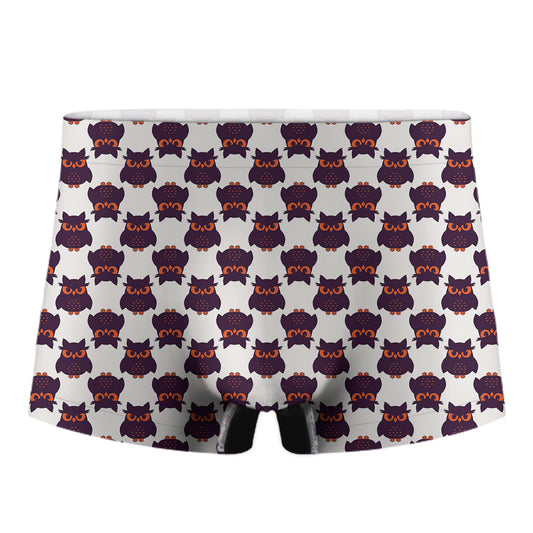 Halloween Owl Pattern Print Men's Boxer Briefs