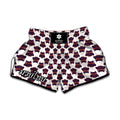 Halloween Owl Pattern Print Muay Thai Boxing Shorts