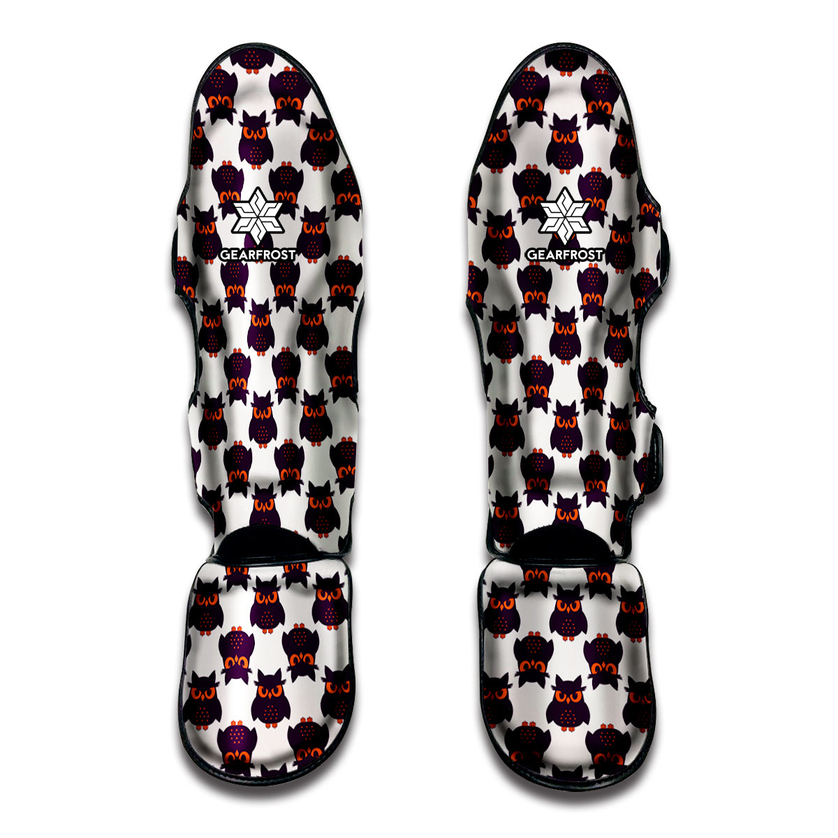 Halloween Owl Pattern Print Muay Thai Shin Guard