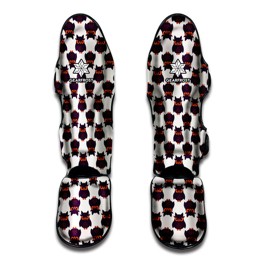 Halloween Owl Pattern Print Muay Thai Shin Guard