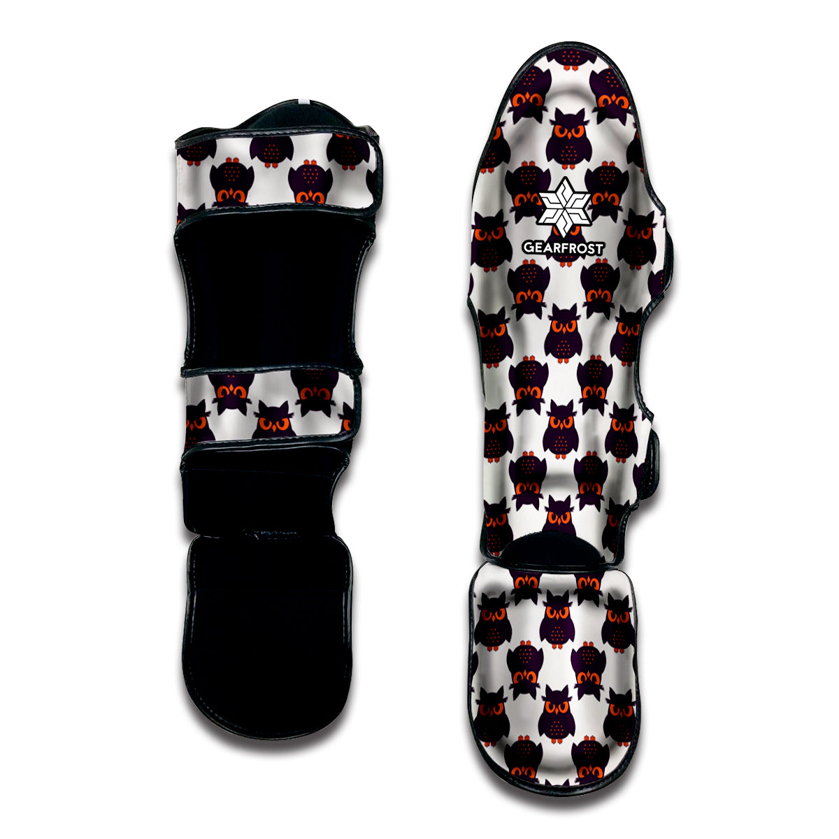 Halloween Owl Pattern Print Muay Thai Shin Guard