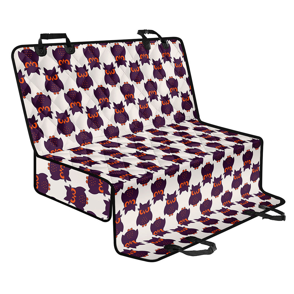 Halloween Owl Pattern Print Pet Car Back Seat Cover
