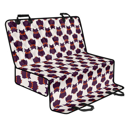 Halloween Owl Pattern Print Pet Car Back Seat Cover