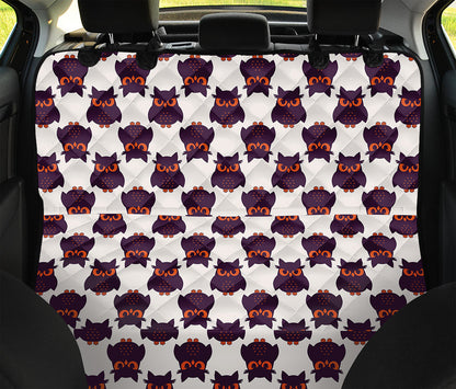Halloween Owl Pattern Print Pet Car Back Seat Cover