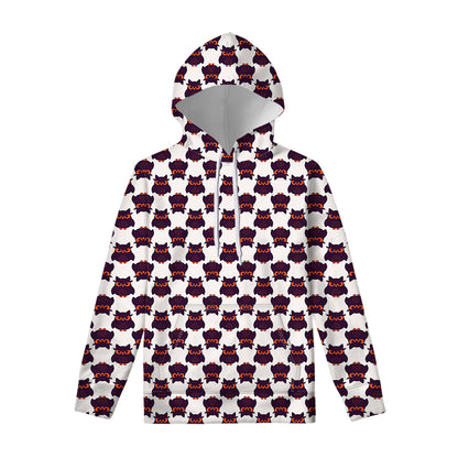 Halloween Owl Pattern Print Pullover Hoodie