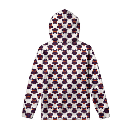 Halloween Owl Pattern Print Pullover Hoodie