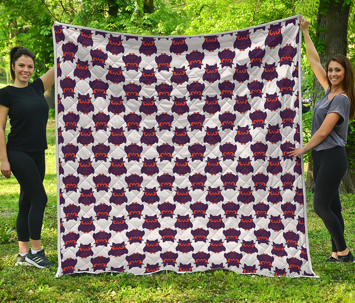 Halloween Owl Pattern Print Quilt