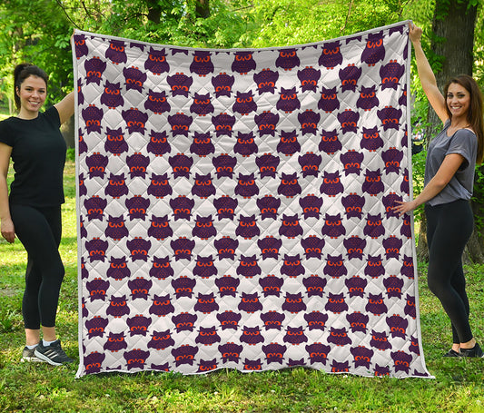 Halloween Owl Pattern Print Quilt