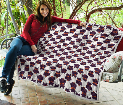 Halloween Owl Pattern Print Quilt