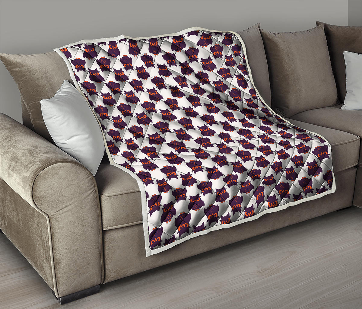 Halloween Owl Pattern Print Quilt