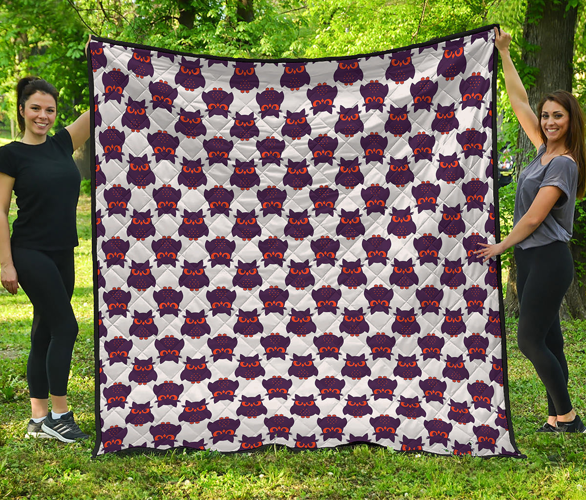 Halloween Owl Pattern Print Quilt