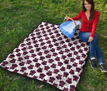Halloween Owl Pattern Print Quilt