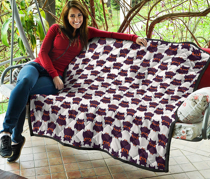 Halloween Owl Pattern Print Quilt