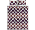 Halloween Owl Pattern Print Quilt Bed Set