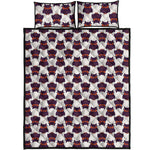 Halloween Owl Pattern Print Quilt Bed Set