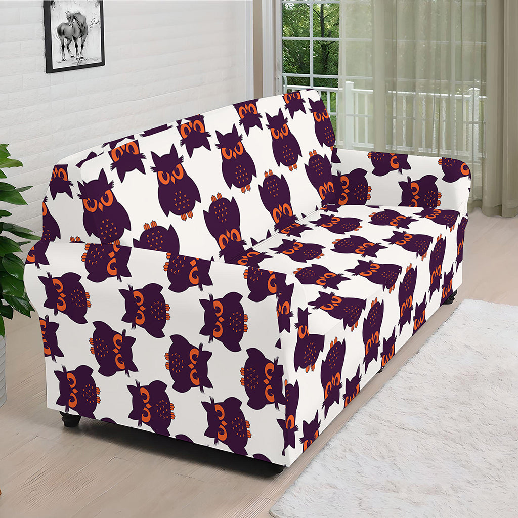 Halloween Owl Pattern Print Sofa Cover