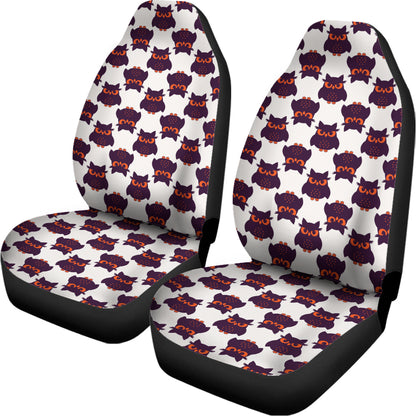 Halloween Owl Pattern Print Universal Fit Car Seat Covers